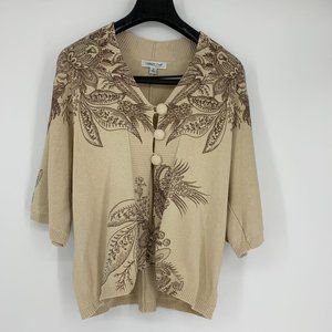 Coldwater Creek Tan Cardigan M